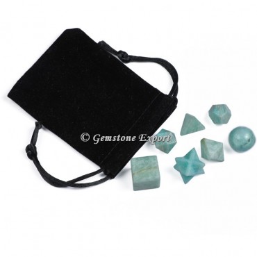 Amazonite 7 pcs With Black Pouch