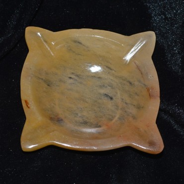 Golden Quartz Stone Carved Bowl