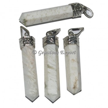 Scolecite Cap Pencil Pendants