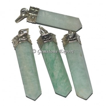 Amazonite Cap Pencil Pendants