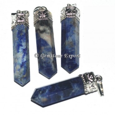 Sodalite Cap Pencil Pendants