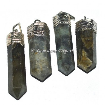 Labradorite Cap Pencil Pendants