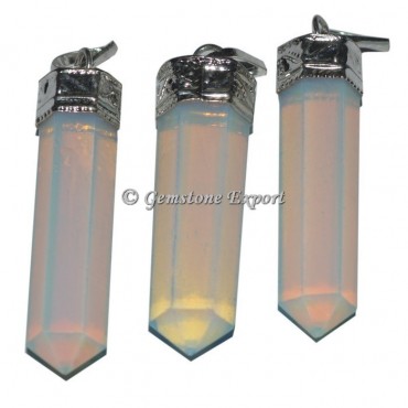 Opalite Cap Pencil Pendants