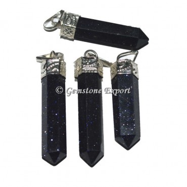 Blue Sunstone Cap Pencil Pendants