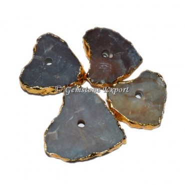 Hammered Agate Heart Knob