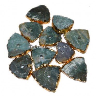 Hammered Agate Triangle Knob