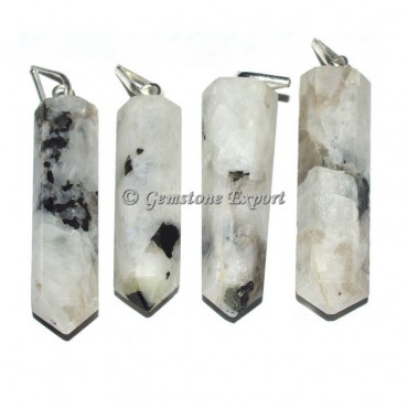 Rainbow Moonstone Pencil Pendants