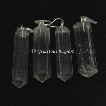 Crystal Quartz Pencil Pendants