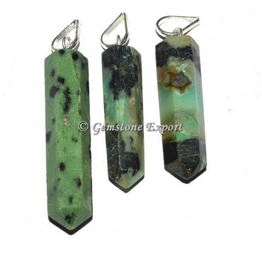 Green Zoisite Pencil Pendants