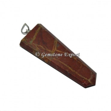 Red Jasper Flat Pencil Pendants