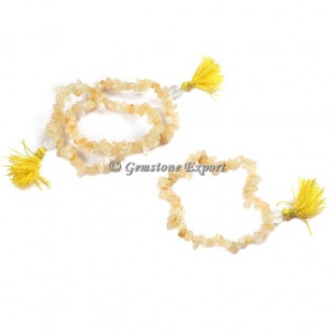 Golden Quartz Chips Yoga Bracelets