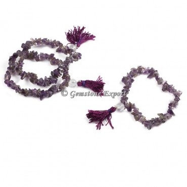 Amethyst Chips Yoga Bracelets