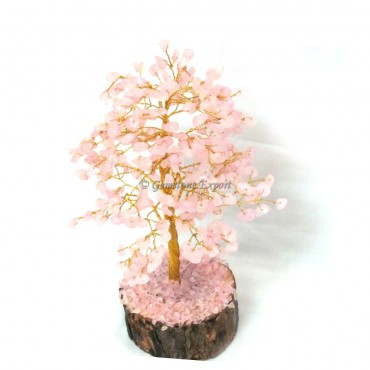 Rose Quartz Chips Tree