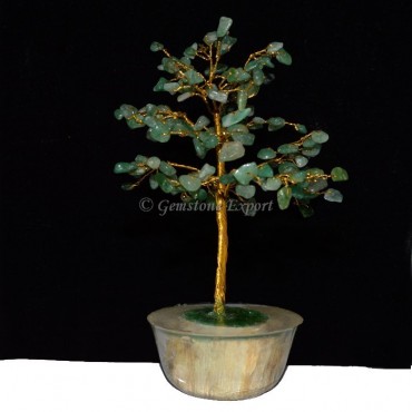 Green Jade 300pcs Chips Tree with Orgone Base