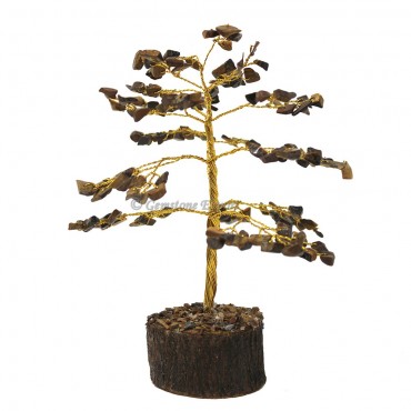 Tiger Eye Golden Wire Tree(150 Chips)