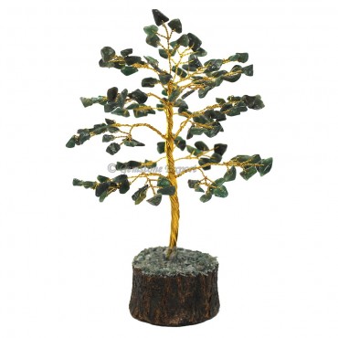 Dark Green Aventurine Golden Wire Tree (150 Chips)