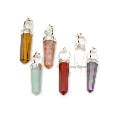 Mix Gemstone 2 Pcs Pendants