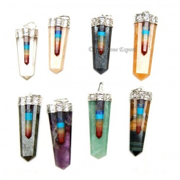 Mix Gemstone Chakra Pendants