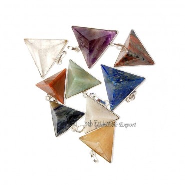 Mix Gemstone Healing Pyramids Pendants