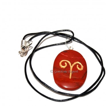 Red Jasper Zodiac Signs Pendants