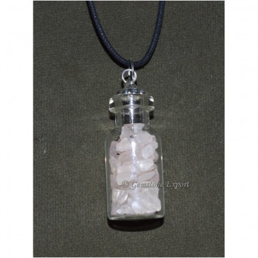 Rose Quartz Bottle Pendants