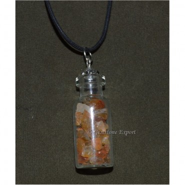 Orange Carnelian Bottle Pendants