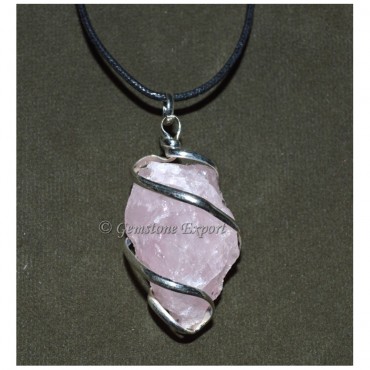 Rose Quartz Rough Pendants