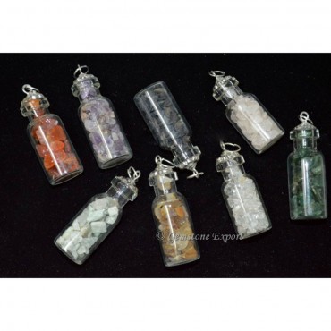 Mix Gemstone Bottle Pendants without Cord