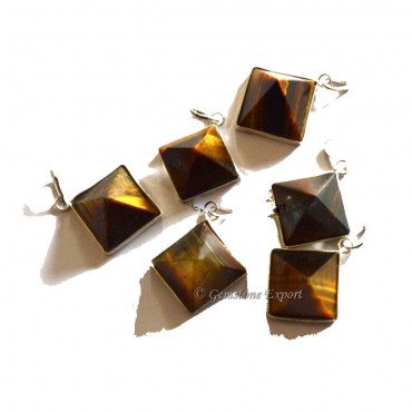 Tiger Eye Pyramids Pendants