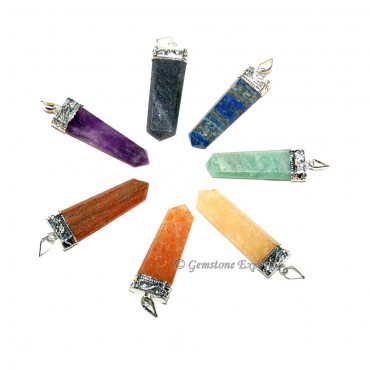 Mix Gemstone Flat Pencil Pendants