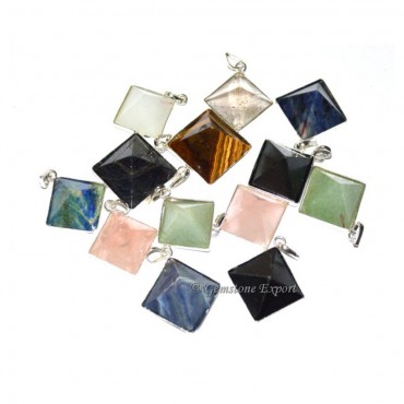 Mix Gemstone Pyramids Pendants