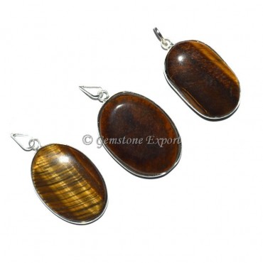 Tiger Eye Oval Pendants