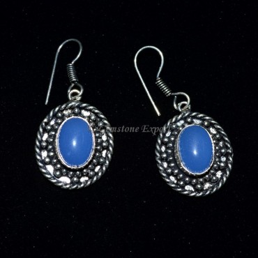 Chalcedony Oval Earing