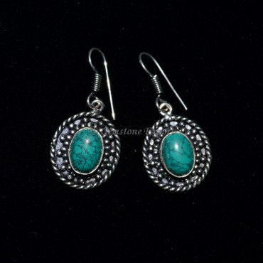 Tibbatan Turquise Oval Earing