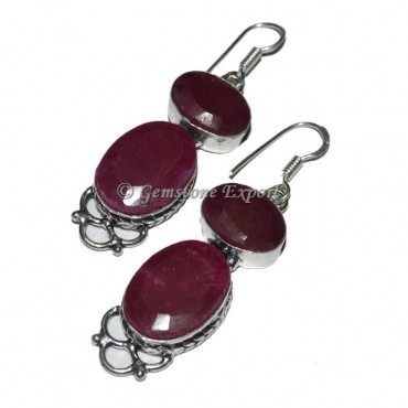 Ruby Dyed Earrings