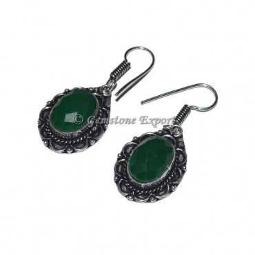 Faceted Green Quartz Earrings