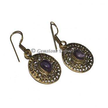 Golden Amethyst Earrings