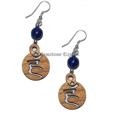 Throat Sanskrit Chakra Earrings