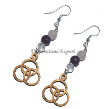 Celtic Quartz Stone Earring