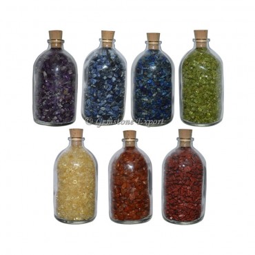 Seven Chakra Big Size Gems Bottle Set