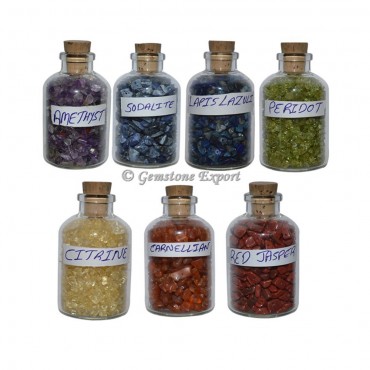 Seven Chakra Mini Size Gems Bottle Set