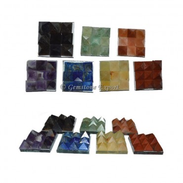 7 chakra 9 Cut Vastu Pyramid Plate Set