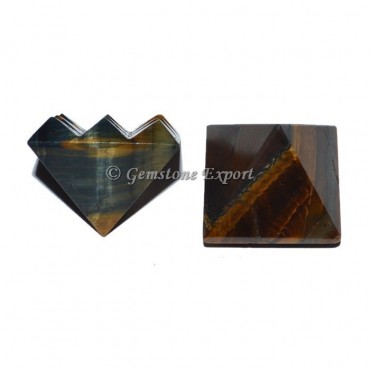 Tiger Eye Lemurian 9 Cut Vastu Pyramid