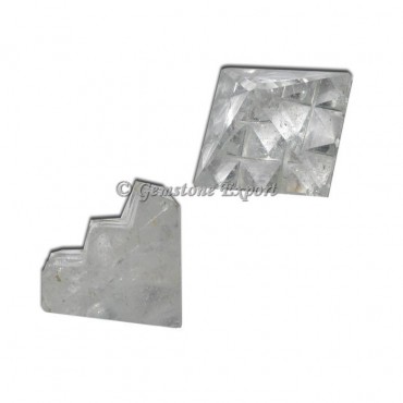 Crystal Quartz Lemurian 9  Cut Vastu Pyramid