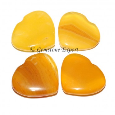 Yellow Onyx  Small Hearts