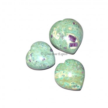 Ruby Fuchsite Big Hearts