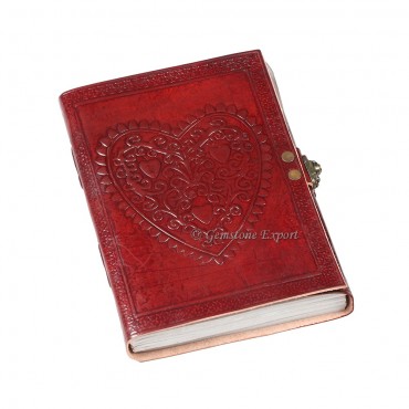 Heart Graphics Leather Diary