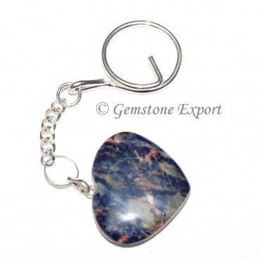 Sodalite Hearts Keychain