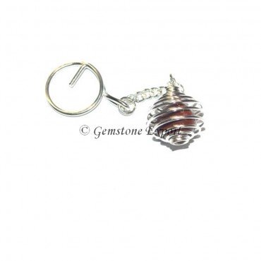 Garnet Cage Tumbled Keyring