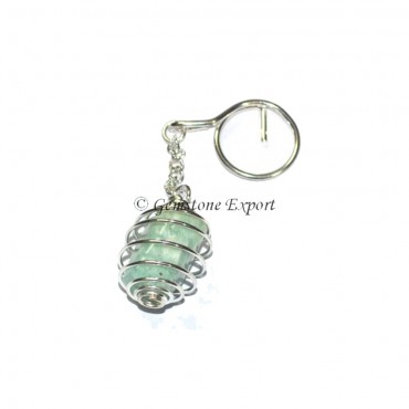 Amazonite Cage Tumbled Keyring